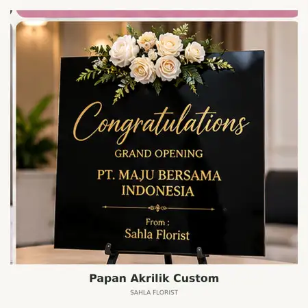 Papan Bunga Akrilik Kraton
